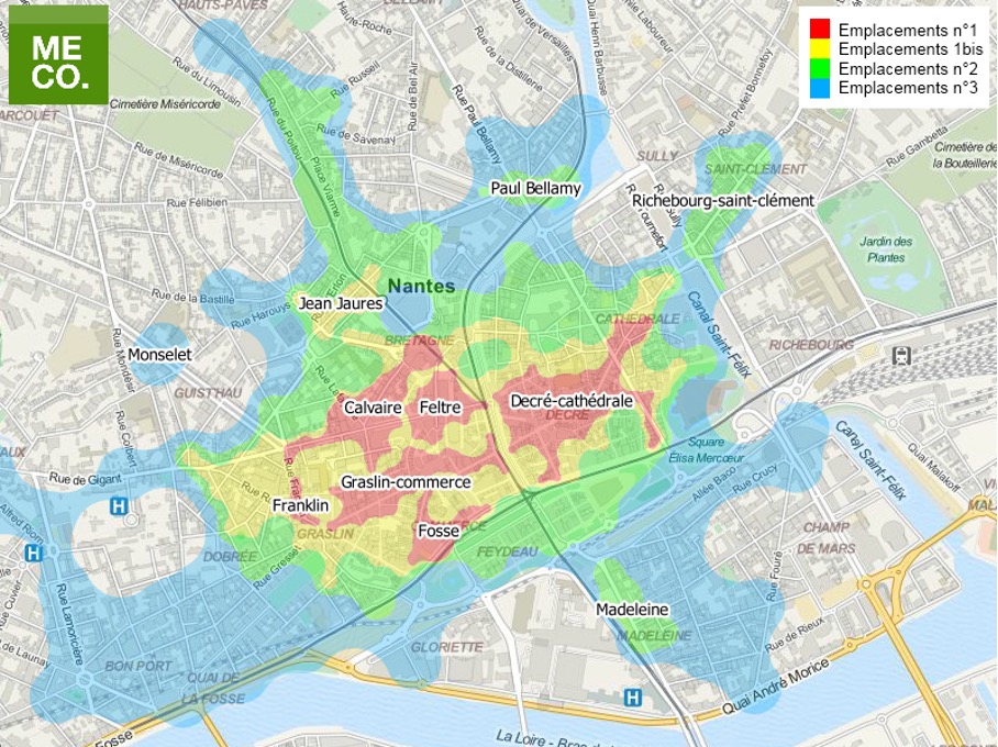 Exemples de zones commerciales sur Nantes