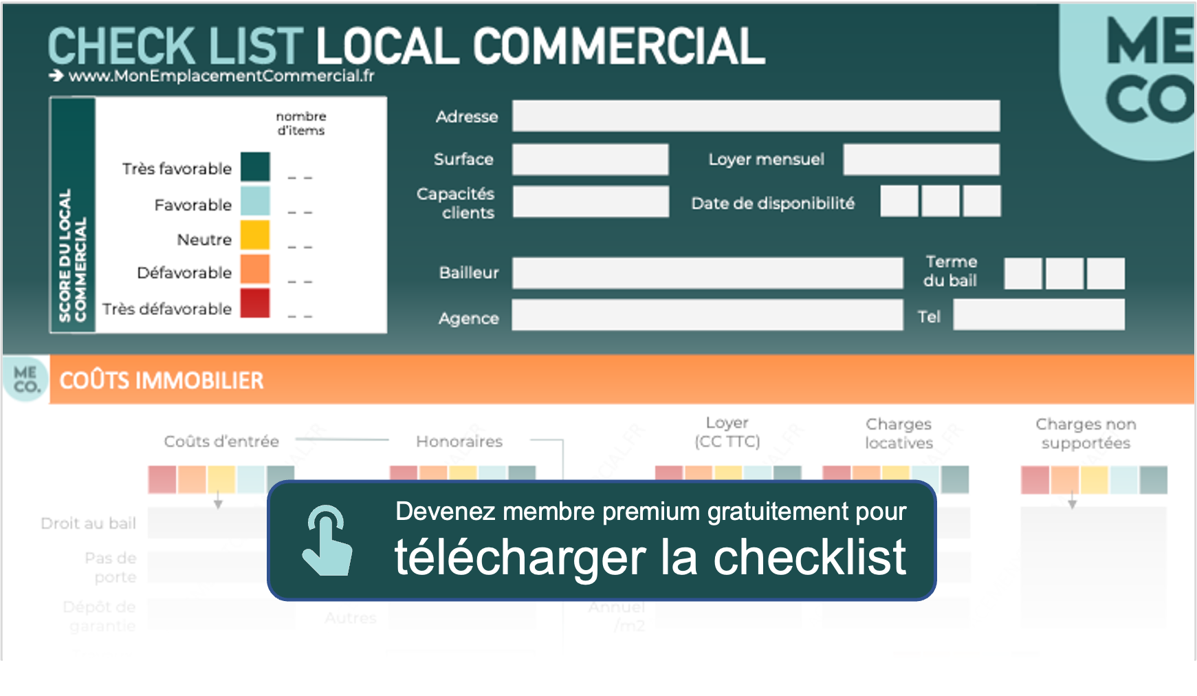 Téléchargez la check list du local commercial